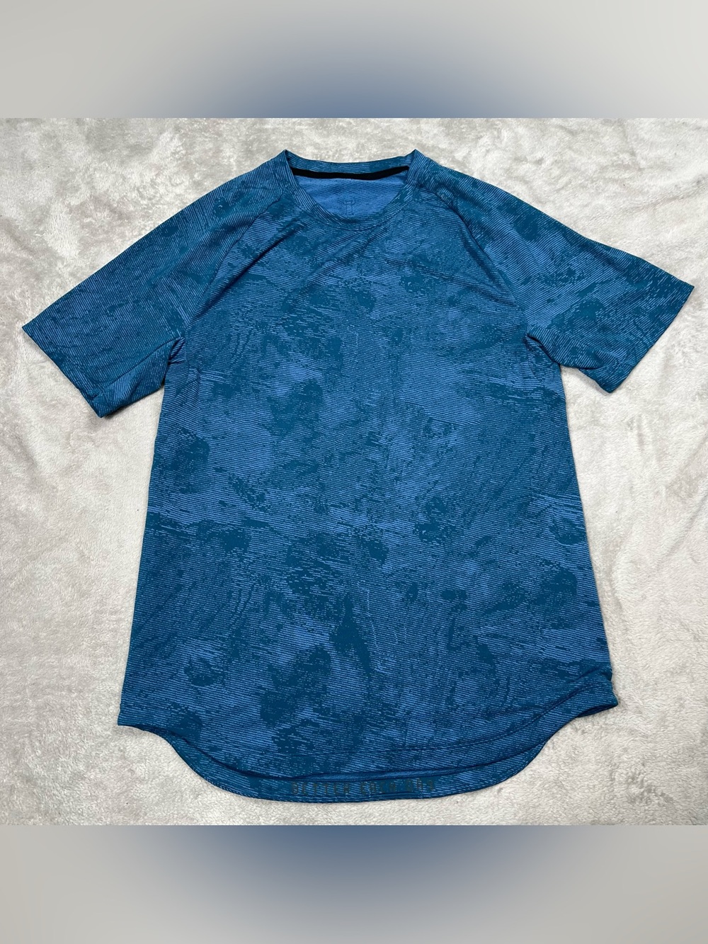Lululemon Drysense S/S Shirt Mens M Blue Athletic Gym Performance Workout